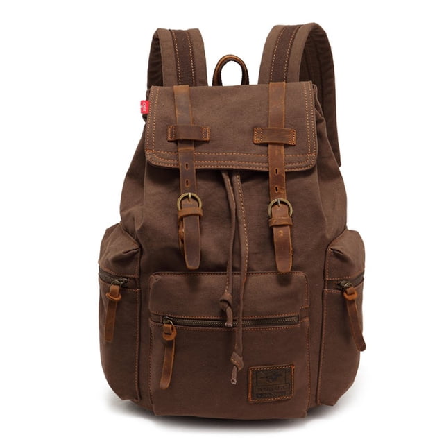 Mochila AUGUR de lona vintage de gran capacidad para viajes