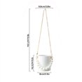 thumbnail image 2 of (El juego blanco incluye: maceta + cadena + perla) cesta colgante maceta pequeña, 2 of 13