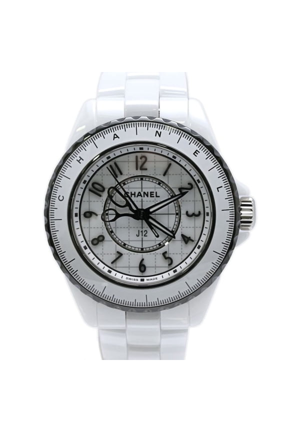 Pre-Owned CHANEL J12 Couture H9763 Women's Watch, White Ceramic x Stainless Steel, 40446