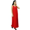 thumbnail image 6 of Bimba Women's Solid Spaghetti Strap Maxi Dress for Summer Beach Wear Sundress, 6 of 9