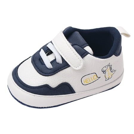 

Baby Sneakers Summer Sports Round Toe Colorblock Hook Loop Cartoon Dinosaur Pattern Unisex-Child And Toddler Kids Shoes