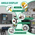 thumbnail image 3 of IKIMI 30" H Wall Mounted Metal Garage Cabinet with Lockable Doors and Open Shelf, Black, 3 of 9