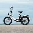 thumbnail image 4 of Lilypelle TK1 Electric Folding Tricycle for Adults & Seniors,three 20*3in Fat Tires Ebike with 500W Motor & 48v 14.5Ah Detachable lithium battery,White, 4 of 16