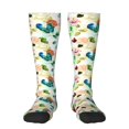 thumbnail image 1 of Fotbe Floral Vintage Calcetas Divertidas Estampadas para Hombre y Mujer, Calcetas de Algodón hasta la Rodilla para Caminar, Correr, Enfermería y Embarazo, 1 of 6