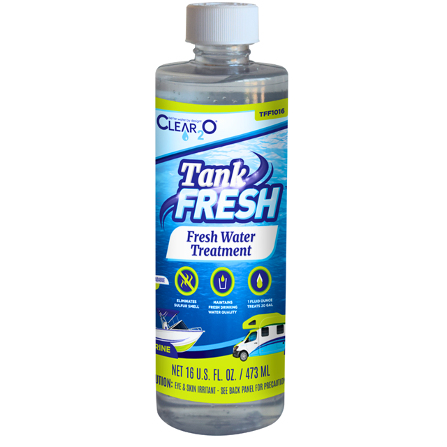 CLEAR2O® TANKFRESH FRESH WATER TREATMENT Maintains clean, fresh drinking water quality in RVs
