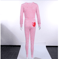 thumbnail image 4 of SUNSIOM Combinaison Décontractée Slim pour Femmes, Col Boutonné Manches Longues Justaucorps Rayé, 4 of 6