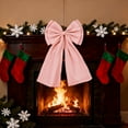 thumbnail image 5 of Yucurem Large Velvet Pink Bows Ornaments, 12.6 x 22.8 in Giant Xmas Tree Ribbon Hanging Bows for Christmas Wedding Birthday Party Supplies, 5 of 6