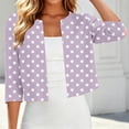 thumbnail image 5 of Gamivast Bolero Shrugs for Women Polka Dot 3/4 Sleeve Open Front Cropped Cardigan Lightweight Casual Dress Cover Up Vintage Style Tops for Spring Summer Vacation Wear, 5 of 6