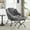 Grey + Steel + Cotton, variant on Holaki 37.4" Lazy Chair with Ottoman,Modern Lounge Accent Chair with Armrests and a Side Pocket, Leisure Upholstered Sofa Chair Reading Chair with Footrest for Small Space,Corner Chair