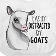thumbnail image 4 of Inktastic Easily Distracted by Goats Cute Goat Boys or Girls Baby Bib, 4 of 4
