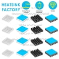 thumbnail image 2 of 19x19x5mm Aluminum Fans & Heatsink Cooling Radiator Cooler for MOS GPU IC Chip Electronic Silver Without Tape 50pcs, 2 of 6