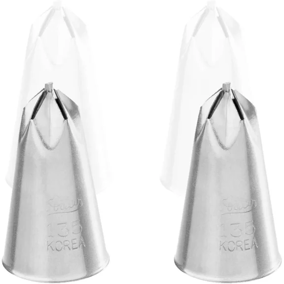 Ateco 135 Drop Flower Piping Tip Decorating Tubes For Bakeware (2 Pc)