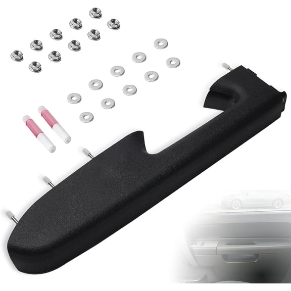 22818465 Front Driver Side Armrest Repair, Compatible with Chevy Silverado & GMC Sierra 2010-2014, Left Door Panel Pull Handle, Black, Fits Door Release Handle Below Armrest