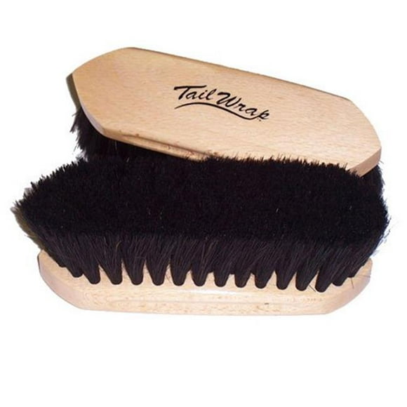 TailWrap Horse 245525 7.5 x 7.5 in. Wood Block Horse Hair Brush