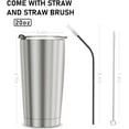 thumbnail image 3 of Grandma Gifts from Granddaughter Grandson-Unique Mother''s Day Gifts-Christmas Birthday Gifts for Grandma-20oz Stainless Steel Travel Mug with Straw-Best Gigi Ever Gifts for Grandma Wife Her White, 3 of 6