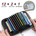 thumbnail image 6 of SENDEFN Leather Credit Card Holder Wallet for Women RFID Small Zipper Card Case with ID Window, 6 of 8