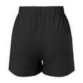 thumbnail image 7 of ZRBYWB Womens Shorts Women's Summer Shorts With Pleated Pockets A Line Elastic Tie High Waist New Shorts Relaxed Fit, 7 of 7