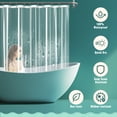 thumbnail image 2 of Yiannan Clear PEVA Shower Curtain Liner - Extra Long Size 72x84,,Waterproof, 2 of 7