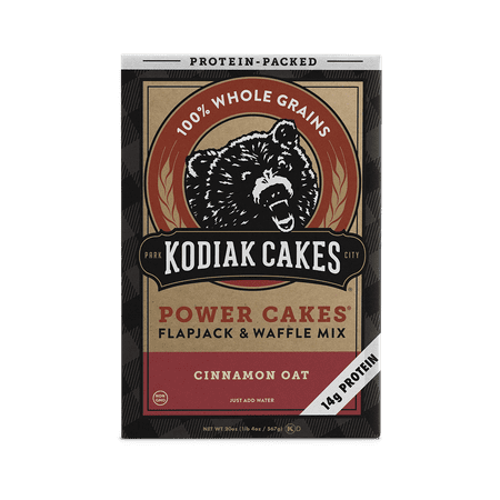 (2 Pack) Kodiak Cakes Power Cakes, Cinnamon Oat Pancake and Waffle Mix, 20 (Best Whole Grain Waffles)