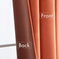thumbnail image 6 of Fall Burnt Orange Velvet Curtains 90 Inches Long 2 Panels - Back Tab and Pleated Luxury Window Curtains for Bedroom Living Room Blackout Thermal Insulated Soft Drapes Terracotta Rust Decor, 6 of 14