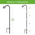 Best Choice Products Set of 4 Shepherd Hooks 65in Adjustable Garden