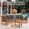 thumbnail image 2 of Sunnydaze Edisto 4-Piece Patio Conversation Set - Natural Gray, 2 of 10