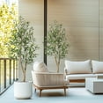 thumbnail image 4 of 5FT Faux Olive Tree Tall,Olive Trees Artificia Indoor with White Planter and Green Moss, Fake UV Resistant Artificial Tree,for Home Office Living Room Bedroom Stairs Foyer Decor, 4 of 7