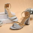thumbnail image 4 of Mostsola Heels for Women Summer Heeled Sandals Bridal Dress Shoes Open Toe Ankle Strap Pumps, 4 of 8