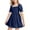 Navy456, variant on MEZZALL Summer Girls Chiffon Ruffle Mini Dress Square Neck Short Sleeve Solid Color A-Line Dress Cute Toddler Baby Wear 4-5Y