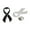 B, variant on Black Ribbon Pins Mental Health Skin Cancer Awareness Pin Lapel Ribbon Brooch Badges Funeral Memorial Pins