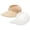 Beige, variant on 2 Pack Women Sun Visor Hat UPF 50+ Wide Brim Lightweight Foldable Ponytail Summer Beach Hat Roll Up UV Protection Cap for Travel Swimming Pool, Beige,One Size