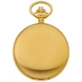 thumbnail image 5 of Gotham Men's Railway Classic Gold-Plated Stainless Steel Analog Quartz Day/Date Hunter Pocket Watch # GWC14110G, 5 of 6