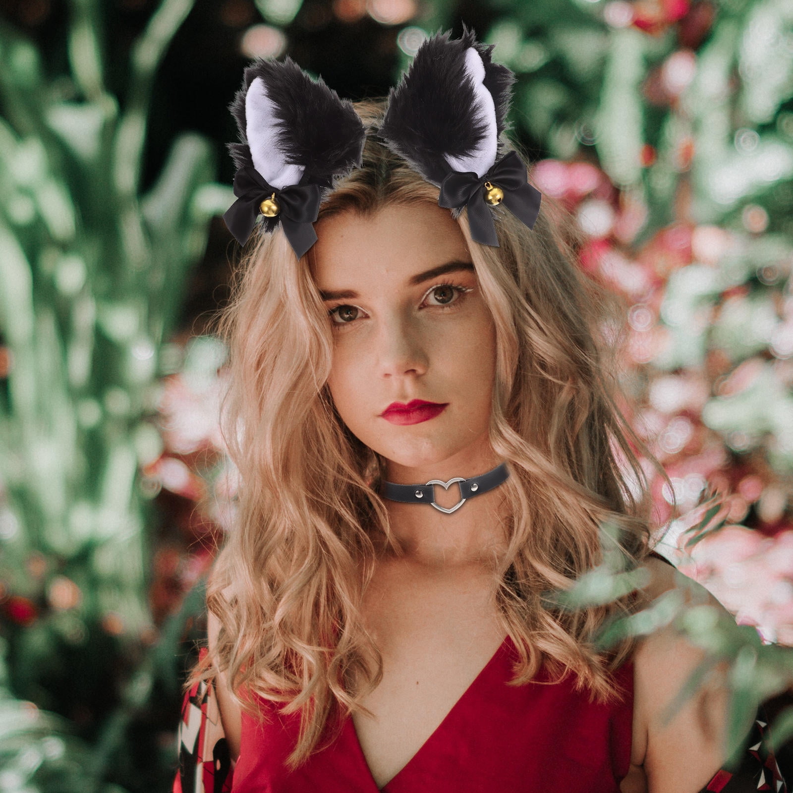 PTOOTP Cosplay Cat Tail Decor Cat Ear Headband Assorted Color 1 Set