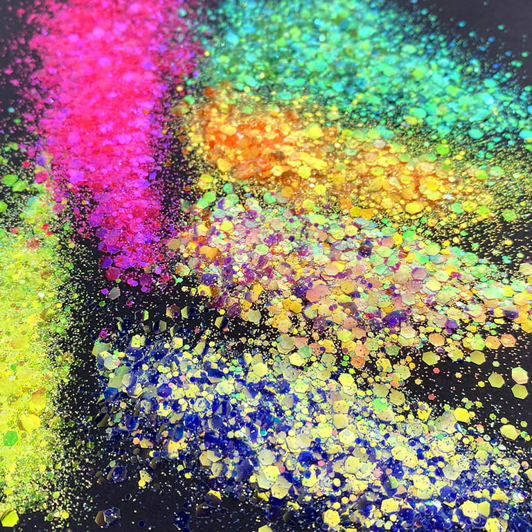 LET'S RESIN Holographic Glitter for Resin, 15*10g Premium Chunky Glitter  Craft Glitter Set for Slime, Nail Art, Body, Face, Glitter Tumbler Candle  Making 