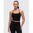 thumbnail image 3 of CRZ YOGA Butterluxe Padded Yoga Longline Sports Bras for Women Twist Cross Back Crop Tops, 3 of 7