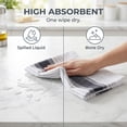 thumbnail image 4 of Unique Bargains Pure Cotton Striped Dish Cloths Black 26" x 18", 4 of 8