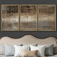 thumbnail image 3 of wall26 Framed Canvas Print Wall Art Set Bown &amp; White Faded Grunge Color Field Abstract Shapes Illustrations Modern Art Chic Colorful Ultra for Living Room, Bedroom, Office - 16"x24"x3 N, 3 of 5
