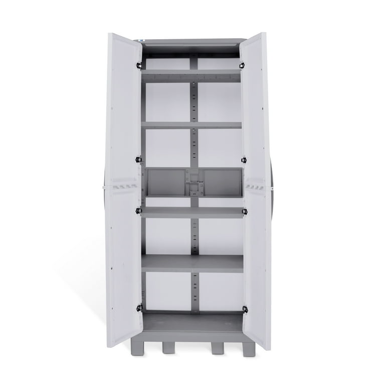 MQ Eclypse 5-Shelf Plastic Utility Storage Cabinet 38.6H x 28.35 W x  18.11D, Gray 