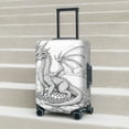 thumbnail image 4 of Salouo Dragon Nest Sketch Pattern Travel Dust-proof Suitcase Cover, Softside Suitcase Protector Luggage Cover Protector for 18-32inch ,Not Included Suitcase, 4 of 8