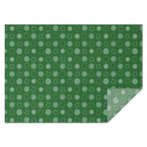 Green Christmas Snowflake Pattern Rectangle Tablecloth 60"x84",Waterproof Polyester Rectangle Table Cloth, Wipeable Spillproof Polyester Tablecloth for Dining, Camping, Indoor and Outdoor