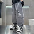 thumbnail image 4 of CONZONE Boys Baggy Workout Pants Wide Leg Sport Pants for Child Elastic Waist Graphic Breathable Athletic Jogger Pants with Pockets, 4 of 4