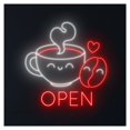 thumbnail image 1 of Letrero De Neón Con Forma De Taza De Café En Forma De Corazón, Luz LED Regulable Para Té, Bebidas, Negocios, Tiendas, Decoración De Pared 50cm, 1 of 7
