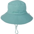 thumbnail image 2 of LinYooLi Wide Brim Bucket Hat for Kids Spring Summer Outdoor Sun Protection Headwear Baby Boy Windproof Rope Fisherman Hat, 2 of 8