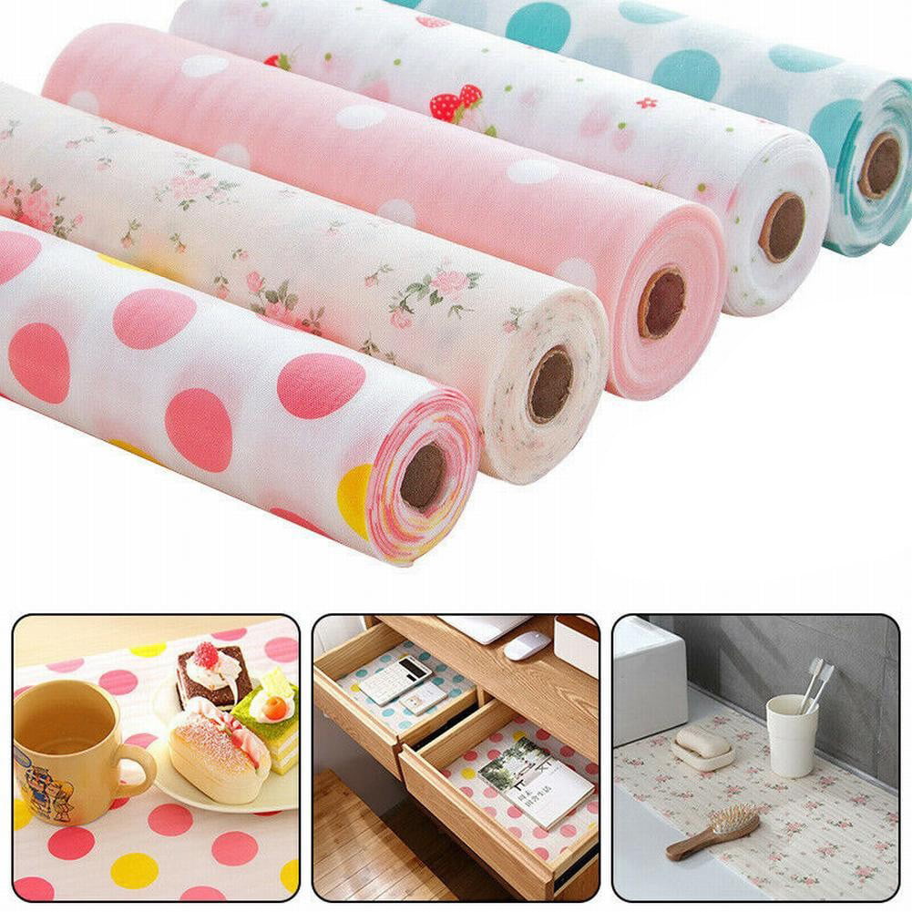Jytue Shelf Liner for Kitchen Cabinets Non-Adhesive Drawer Liner Non-Slip Refrigerator Liner Pad Waterproof Oil Proof Fridge Cupboard Mat Easy