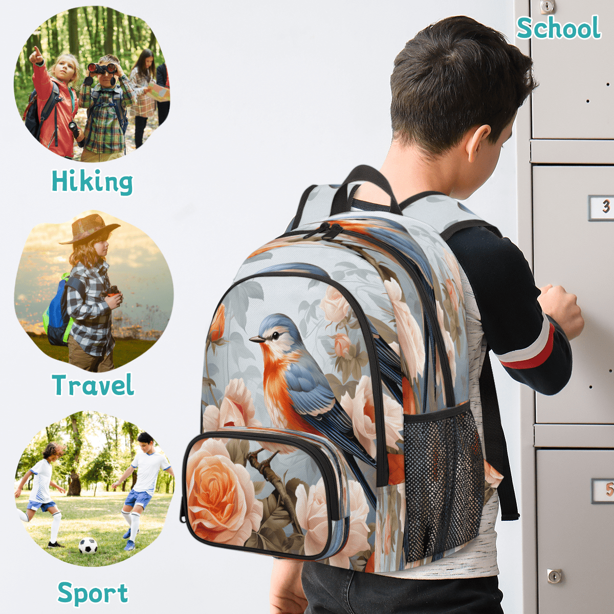 Herdesigns Farm Rooster Laptop Backpack for Women Men, 18.3 