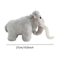 thumbnail image 3 of Woolly Mammoth Plush Toy - Realistic Stuffed Animal for Anxiety Relief & Sleep, Soft Educational Prehistoric Gift for Kids & Toddlers Gray, 3 of 8