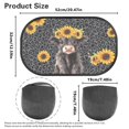 thumbnail image 7 of Yuyamidu Highland Cow Car Window Shades for Baby 2 Pack Gray Leopard Print Side Window Sun Shade for SUV Sedan Truck Sunflower Sunshade for Car Back Window Sun Protection Sun Visor, 7 of 7