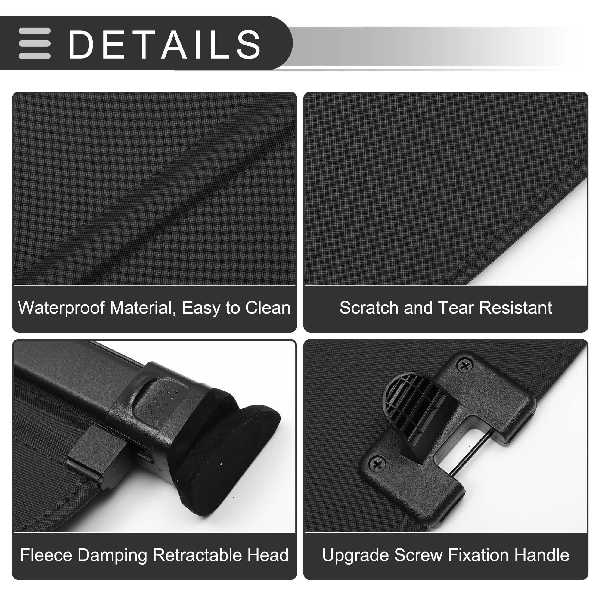 Unique Bargains Retractable Cargo Cover for Mazda Trunk Parcel Security Shield Shade Black
