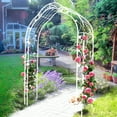 thumbnail image 4 of Cream White Metal Garden Arch - 8 Styles for Climbing Plants Support, Perfect for Weddings and Outdoor Events, Durable and Freely Assembled, 4 of 6