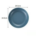 Set of 5 Plastic Plates With Holder Durable Shatterproof Deep Plates